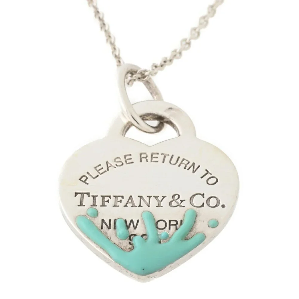 TIFFANY Authentic Blue Heart Necklace - Picture 5 of 8